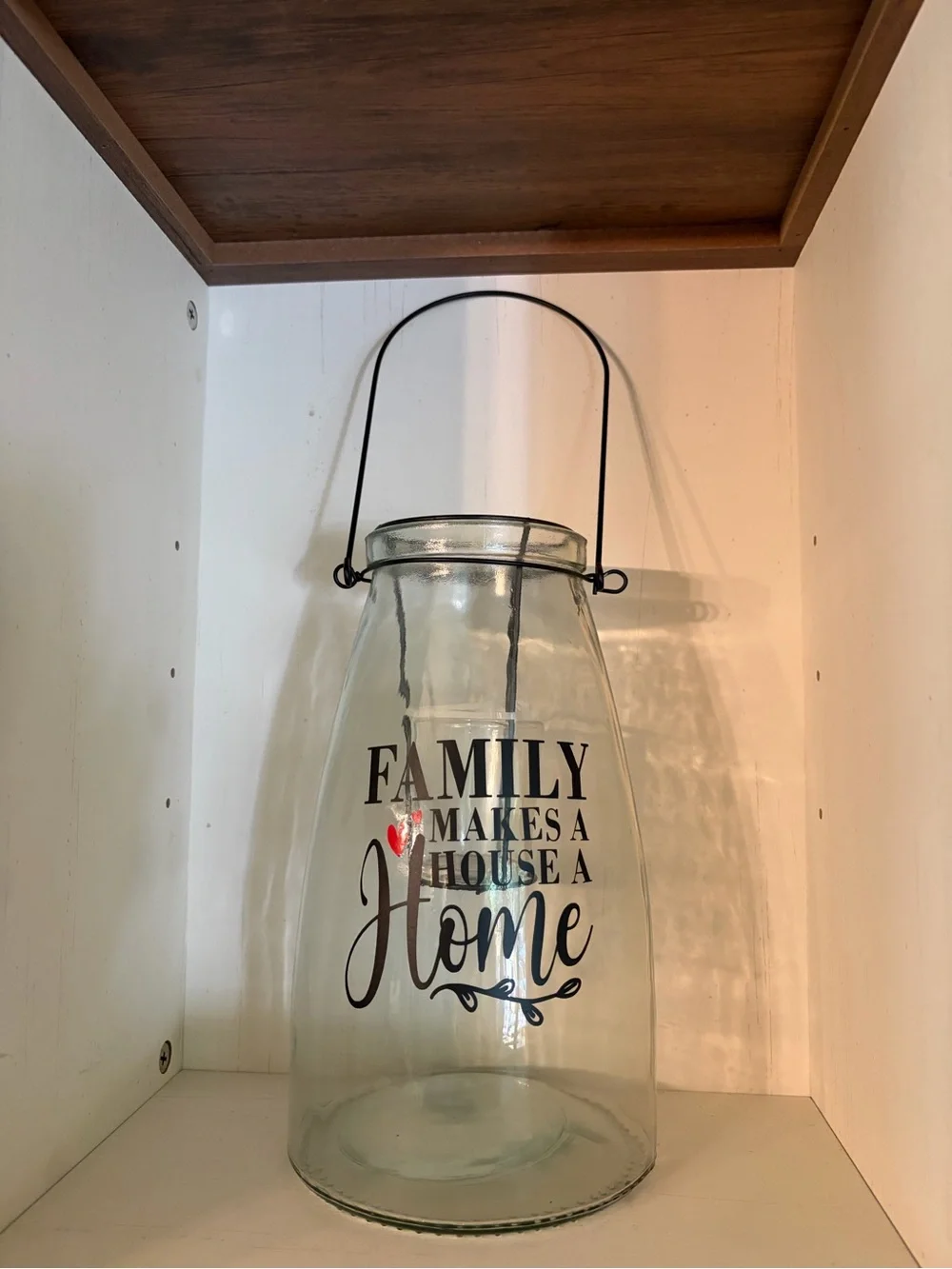 Glass Lantern Vase with 